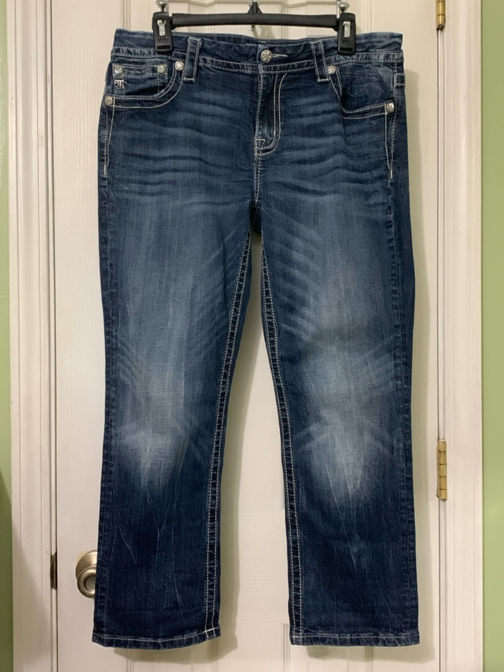 Miss Me Mid Rise Easy Crop Denim Jeans